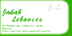 jakab lebovics business card